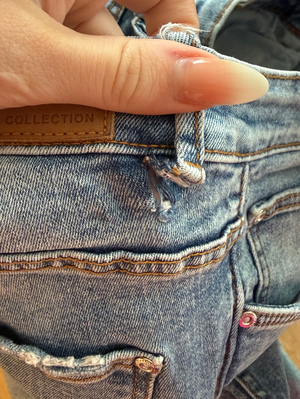 Zara Light Blue Slim Fit Distressed Jeans 8 - Picture 7 of 7